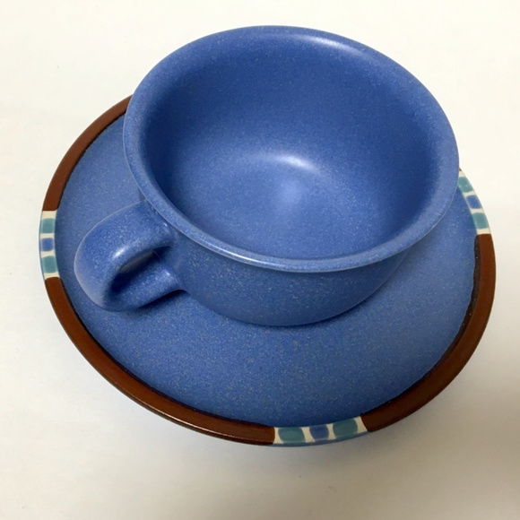 Set of 4  Dansk / Mesa Blue Cup & Saucer - Picture 4 of 7